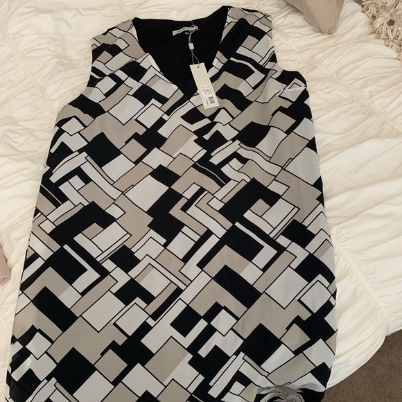 NWT J.Lindeberg monochrome/beige Anna dress - Picture 3 of 3